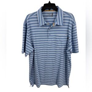 Marsh Wear Mens Polo Style Short Sleeve Shirt Mens Size XL Double Striped